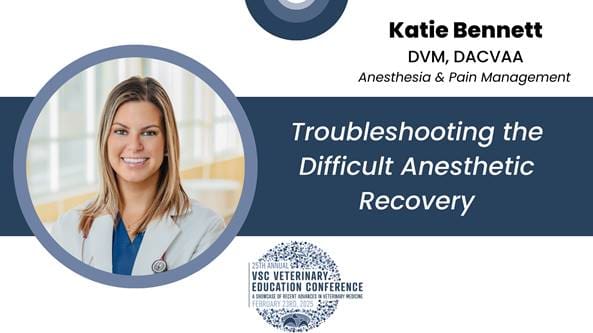 25th Vsc Vet Ed Doctor Lectures Troubleshooting The Difficult Anesthetic Recovery