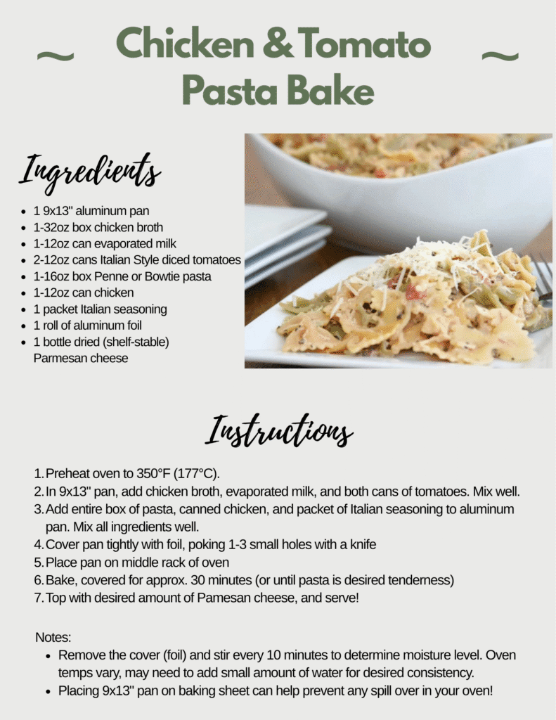 Chicken & Tomato Pasta Bake